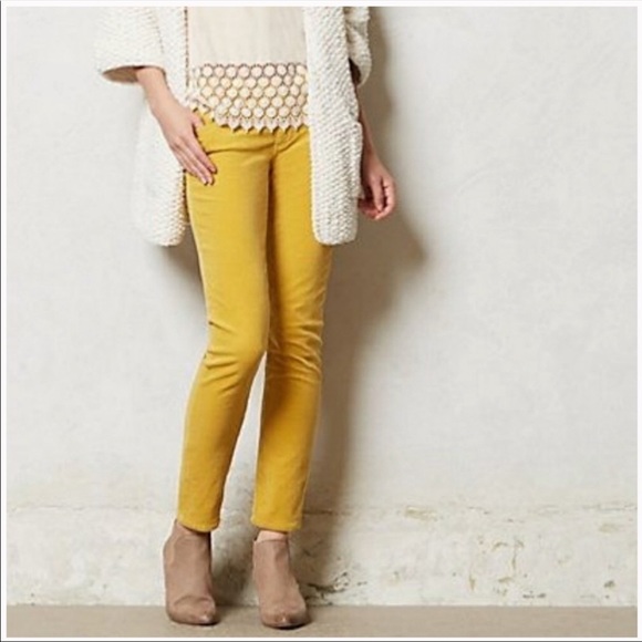Ag Adriano Goldschmied Pants - Yellow mustard corduroy pants